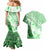 Hawaiian Tapa Couples Matching Mermaid Dress and Hawaiian Shirt Traditional Vintage Pattern Green LT05 - Polynesian Pride