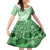 Hawaiian Tapa Family Matching Off Shoulder Short Dress and Hawaiian Shirt Traditional Vintage Pattern Green LT05 Daughter's Dress Green - Polynesian Pride