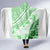 Hawaiian Tapa Hooded Blanket Traditional Vintage Pattern Green LT05 - Polynesian Pride