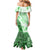 Hawaiian Tapa Mermaid Dress Traditional Vintage Pattern Green LT05 - Polynesian Pride