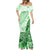 Hawaiian Tapa Mermaid Dress Traditional Vintage Pattern Green LT05 - Polynesian Pride