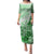 Hawaiian Tapa Puletasi Traditional Vintage Pattern Green LT05 Long Dress Green - Polynesian Pride