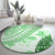 Hawaiian Tapa Round Carpet Traditional Vintage Pattern Green LT05 - Polynesian Pride