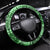 Hawaiian Tapa Steering Wheel Cover Traditional Vintage Pattern Green