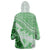 Hawaiian Tapa Wearable Blanket Hoodie Traditional Vintage Pattern Green LT05 - Polynesian Pride