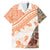 Hawaiian Tapa Family Matching Short Sleeve Bodycon Dress and Hawaiian Shirt Traditional Vintage Pattern Orange LT05 Dad's Shirt - Short Sleeve Orange - Polynesian Pride