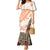 Hawaiian Tapa Mermaid Dress Traditional Vintage Pattern Orange LT05 Women Orange - Polynesian Pride