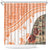 Hawaiian Tapa Shower Curtain Traditional Vintage Pattern Orange LT05 Orange - Polynesian Pride