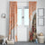 Hawaiian Tapa Window Curtain Traditional Vintage Pattern Orange LT05 - Polynesian Pride