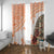 Hawaiian Tapa Window Curtain Traditional Vintage Pattern Orange LT05 With Grommets Orange - Polynesian Pride