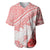 Hawaiian Tapa Baseball Jersey Traditional Vintage Pattern Red LT05 Red - Polynesian Pride