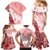 Hawaiian Tapa Family Matching Mermaid Dress and Hawaiian Shirt Traditional Vintage Pattern Red LT05 - Polynesian Pride