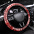 Hawaiian Tapa Steering Wheel Cover Traditional Vintage Pattern Red