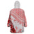 Hawaiian Tapa Wearable Blanket Hoodie Traditional Vintage Pattern Red LT05 - Polynesian Pride