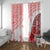 Hawaiian Tapa Window Curtain Traditional Vintage Pattern Red LT05 With Grommets Red - Polynesian Pride