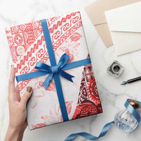 Hawaiian Tapa Wrapping Paper Traditional Vintage Pattern Red LT05 - Polynesian Pride