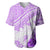 Hawaiian Tapa Baseball Jersey Traditional Vintage Pattern Violet LT05 Violet - Polynesian Pride