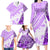 Hawaiian Tapa Family Matching Long Sleeve Bodycon Dress and Hawaiian Shirt Traditional Vintage Pattern Violet LT05 - Polynesian Pride