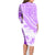 Hawaiian Tapa Family Matching Long Sleeve Bodycon Dress and Hawaiian Shirt Traditional Vintage Pattern Violet LT05 - Polynesian Pride