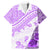 Hawaiian Tapa Family Matching Mermaid Dress and Hawaiian Shirt Traditional Vintage Pattern Violet LT05 Dad's Shirt - Short Sleeve Violet - Polynesian Pride