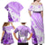 Hawaiian Tapa Family Matching Off Shoulder Maxi Dress and Hawaiian Shirt Traditional Vintage Pattern Violet LT05 - Polynesian Pride