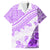 Hawaiian Tapa Family Matching Short Sleeve Bodycon Dress and Hawaiian Shirt Traditional Vintage Pattern Violet LT05 Dad's Shirt - Short Sleeve Violet - Polynesian Pride