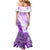 Hawaiian Tapa Mermaid Dress Traditional Vintage Pattern Violet LT05 - Polynesian Pride