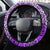 Hawaiian Tapa Steering Wheel Cover Traditional Vintage Pattern Violet