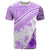 Hawaiian Tapa T Shirt Traditional Vintage Pattern Violet LT05 Violet - Polynesian Pride