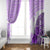 Hawaiian Tapa Window Curtain Traditional Vintage Pattern Violet LT05 - Polynesian Pride