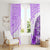 Hawaiian Tapa Window Curtain Traditional Vintage Pattern Violet LT05 - Polynesian Pride