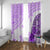 Hawaiian Tapa Window Curtain Traditional Vintage Pattern Violet LT05 With Grommets Violet - Polynesian Pride