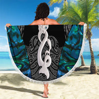 New Zealand Aotearoa Beach Blanket Maori Taniwha Paua Shell LT05 - Polynesian Pride