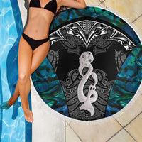 New Zealand Aotearoa Beach Blanket Maori Taniwha Paua Shell LT05 - Polynesian Pride