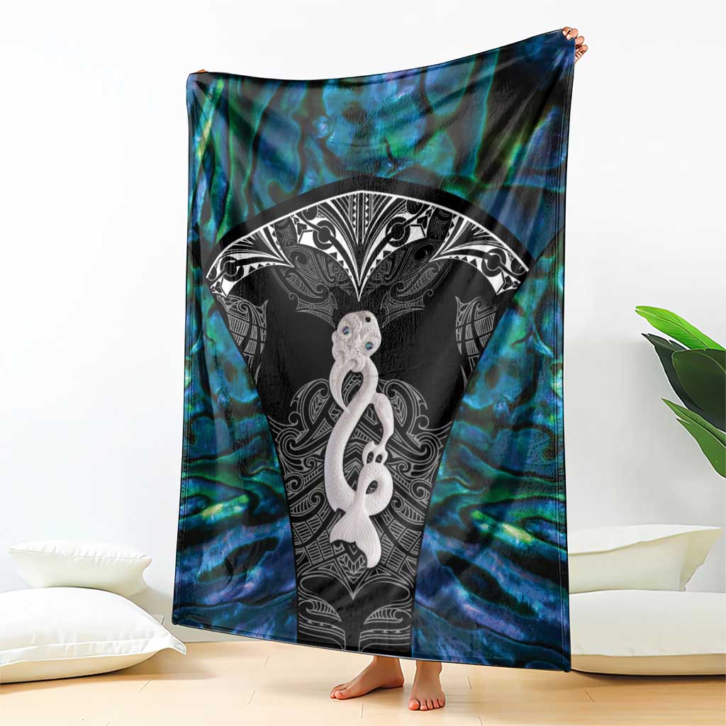 New Zealand Aotearoa Blanket Maori Taniwha Paua Shell LT05 - Polynesian Pride