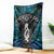 New Zealand Aotearoa Blanket Maori Taniwha Paua Shell