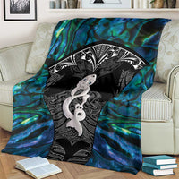 New Zealand Aotearoa Blanket Maori Taniwha Paua Shell LT05 - Polynesian Pride