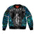 New Zealand Aotearoa Bomber Jacket Maori Taniwha Paua Shell