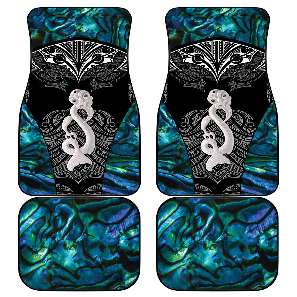 New Zealand Aotearoa Car Mats Maori Taniwha Paua Shell LT05 - Polynesian Pride