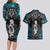 New Zealand Aotearoa Couples Matching Long Sleeve Bodycon Dress and Hawaiian Shirt Maori Taniwha Paua Shell