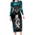 New Zealand Aotearoa Family Matching Long Sleeve Bodycon Dress and Hawaiian Shirt Maori Taniwha Paua Shell