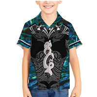 New Zealand Aotearoa Family Matching Mermaid Dress and Hawaiian Shirt Maori Taniwha Paua Shell