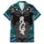 New Zealand Aotearoa Family Matching Off Shoulder Short Dress and Hawaiian Shirt Maori Taniwha Paua Shell