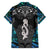 New Zealand Aotearoa Family Matching Off Shoulder Short Dress and Hawaiian Shirt Maori Taniwha Paua Shell