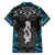 New Zealand Aotearoa Family Matching Short Sleeve Bodycon Dress and Hawaiian Shirt Maori Taniwha Paua Shell