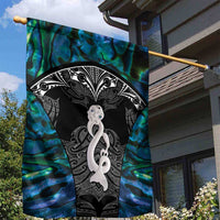 New Zealand Aotearoa Garden Flag Maori Taniwha Paua Shell LT05 - Polynesian Pride