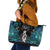 New Zealand Aotearoa Leather Tote Bag Maori Taniwha Paua Shell