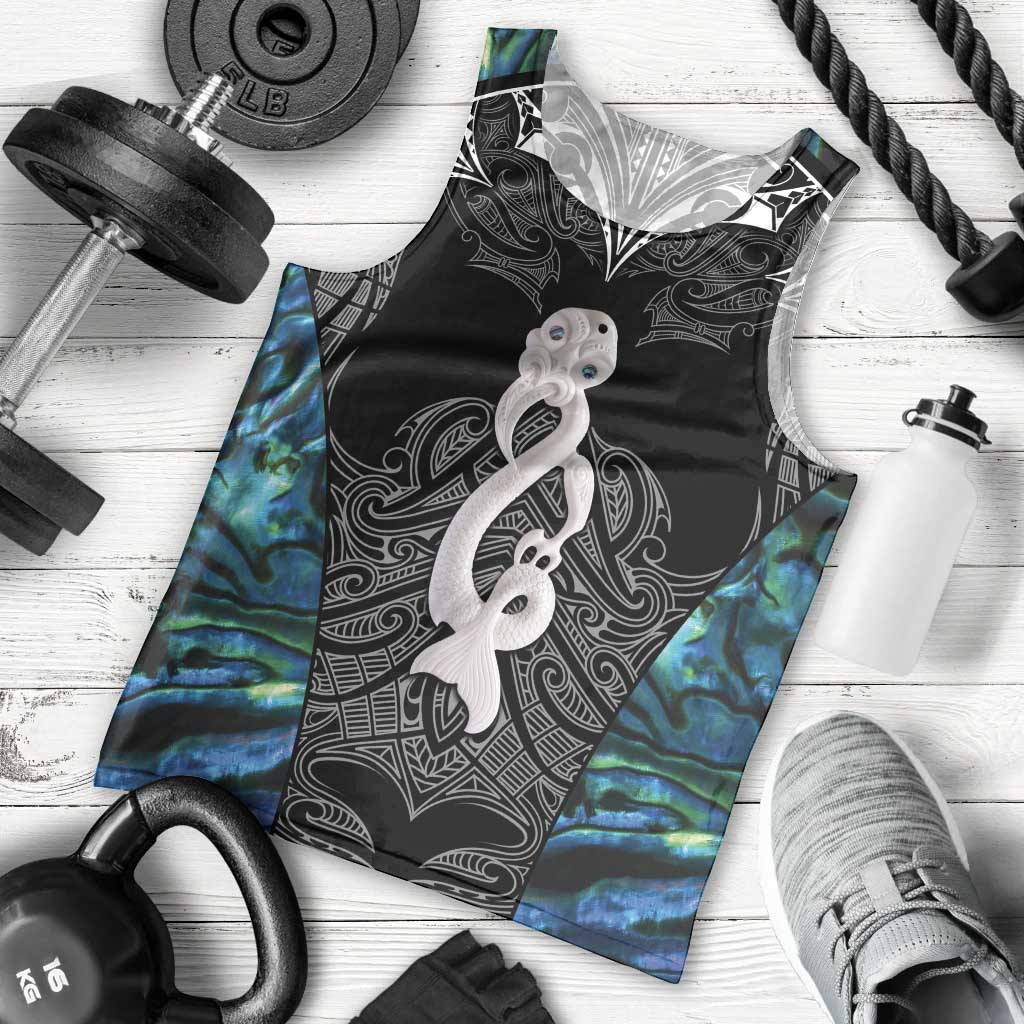 New Zealand Aotearoa Men Tank Top Maori Taniwha Paua Shell LT05 - Polynesian Pride