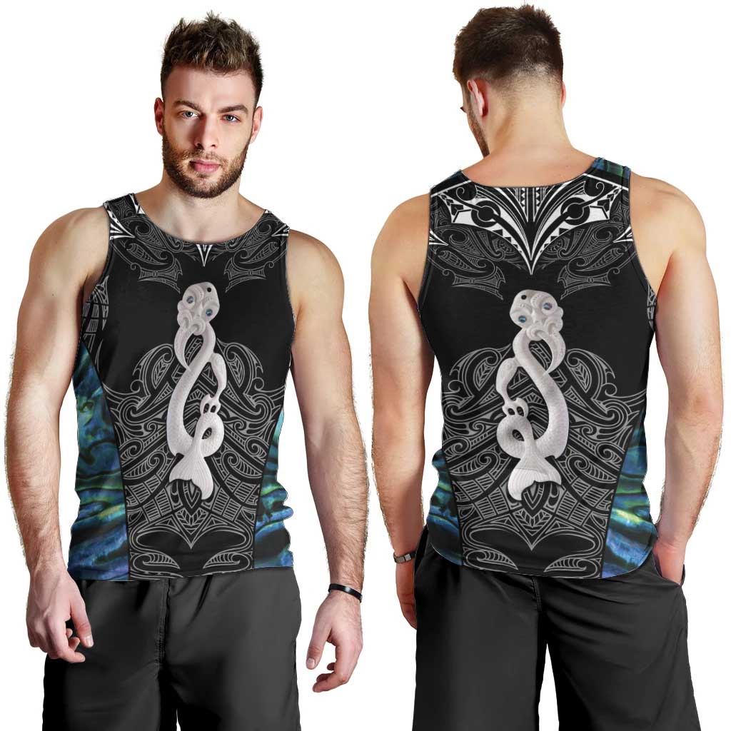 New Zealand Aotearoa Men Tank Top Maori Taniwha Paua Shell LT05 - Polynesian Pride