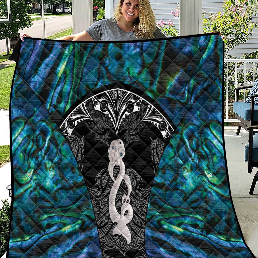 New Zealand Aotearoa Quilt Maori Taniwha Paua Shell